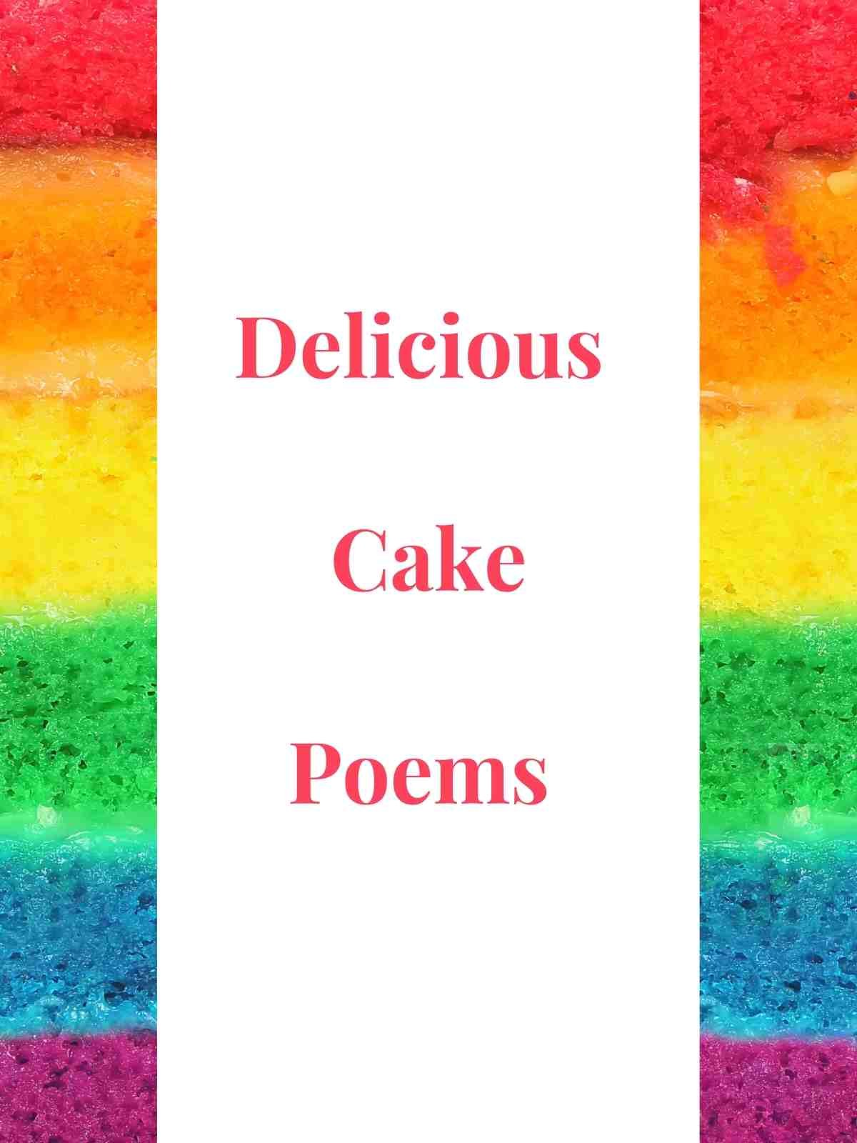 Birthday cake poetry