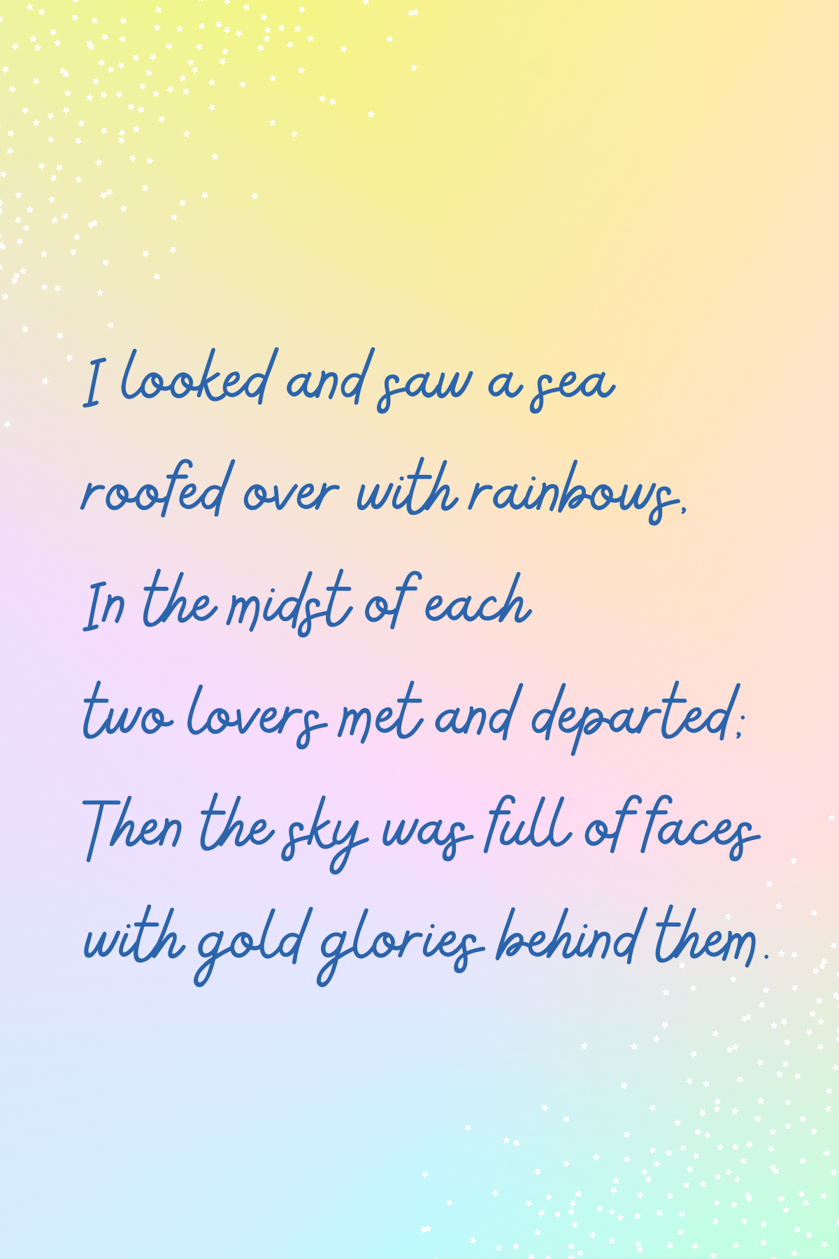 ezra pound rainbow poem