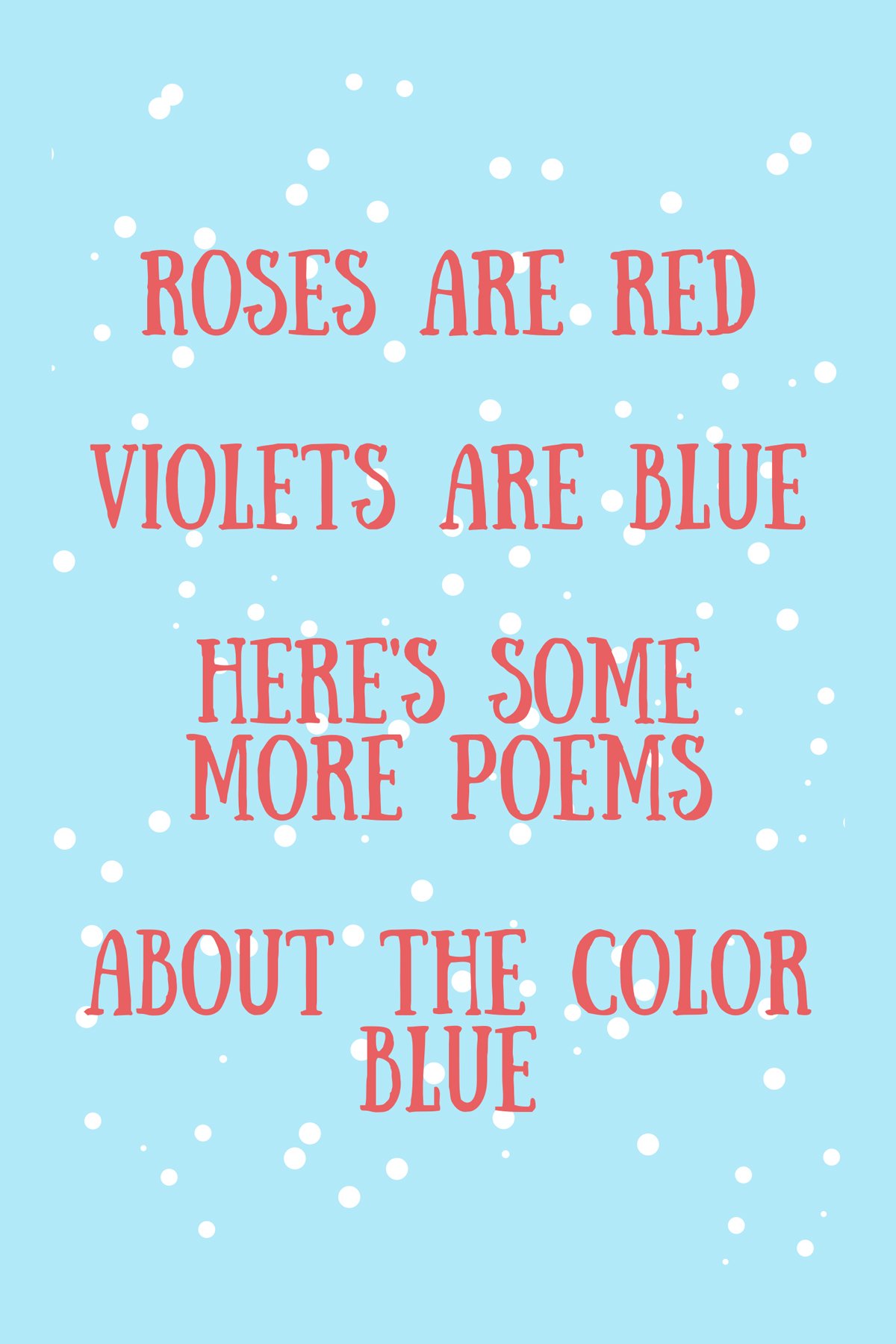 Funny Poems About Blue