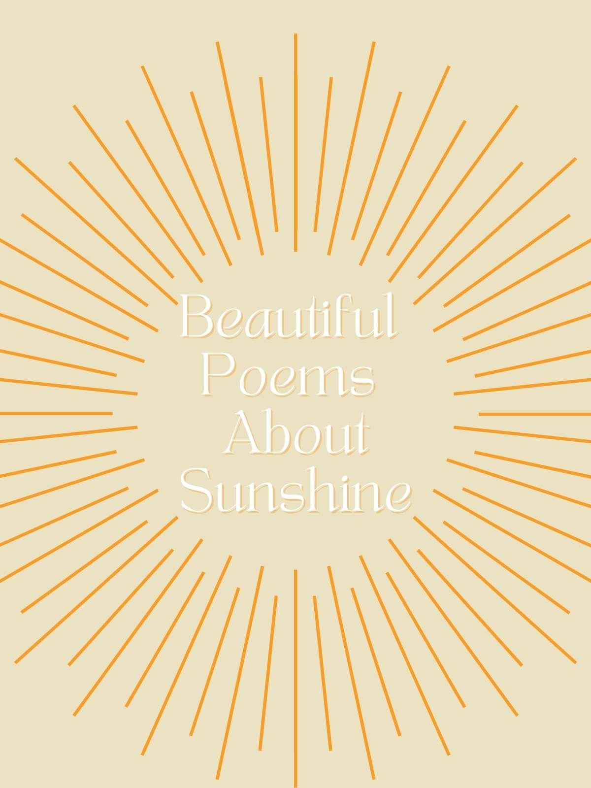 Poems about sunshine