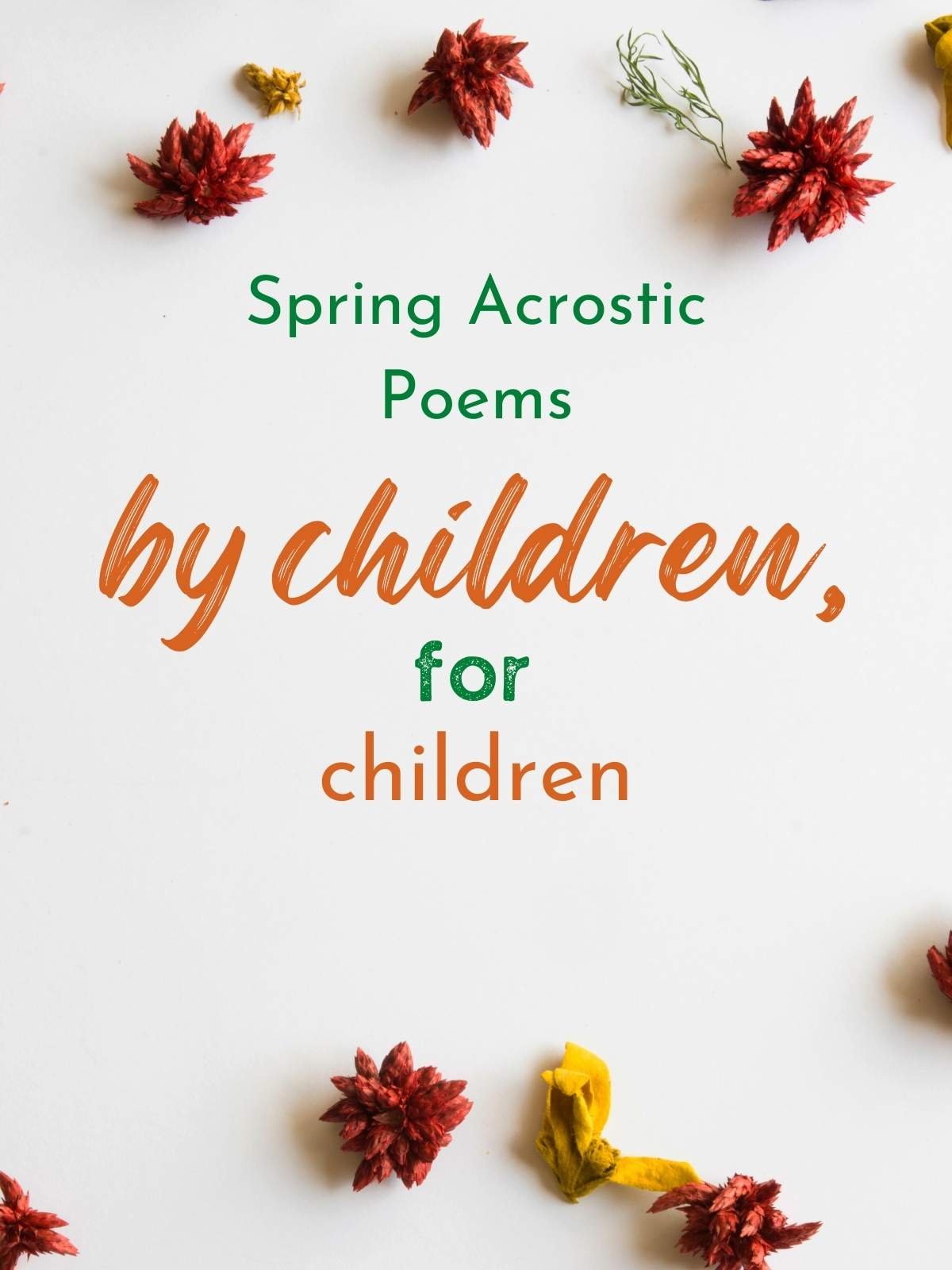 Spring word poems for children
