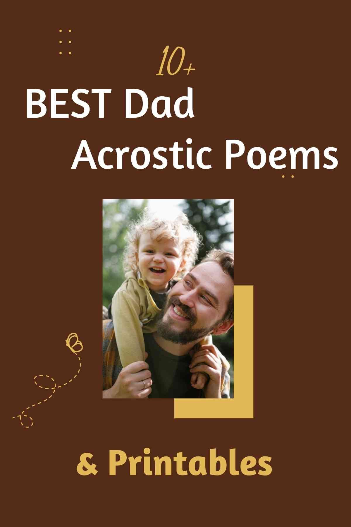 10+ BEST Dad Acrostic Poem & Printables - Aestheticpoems