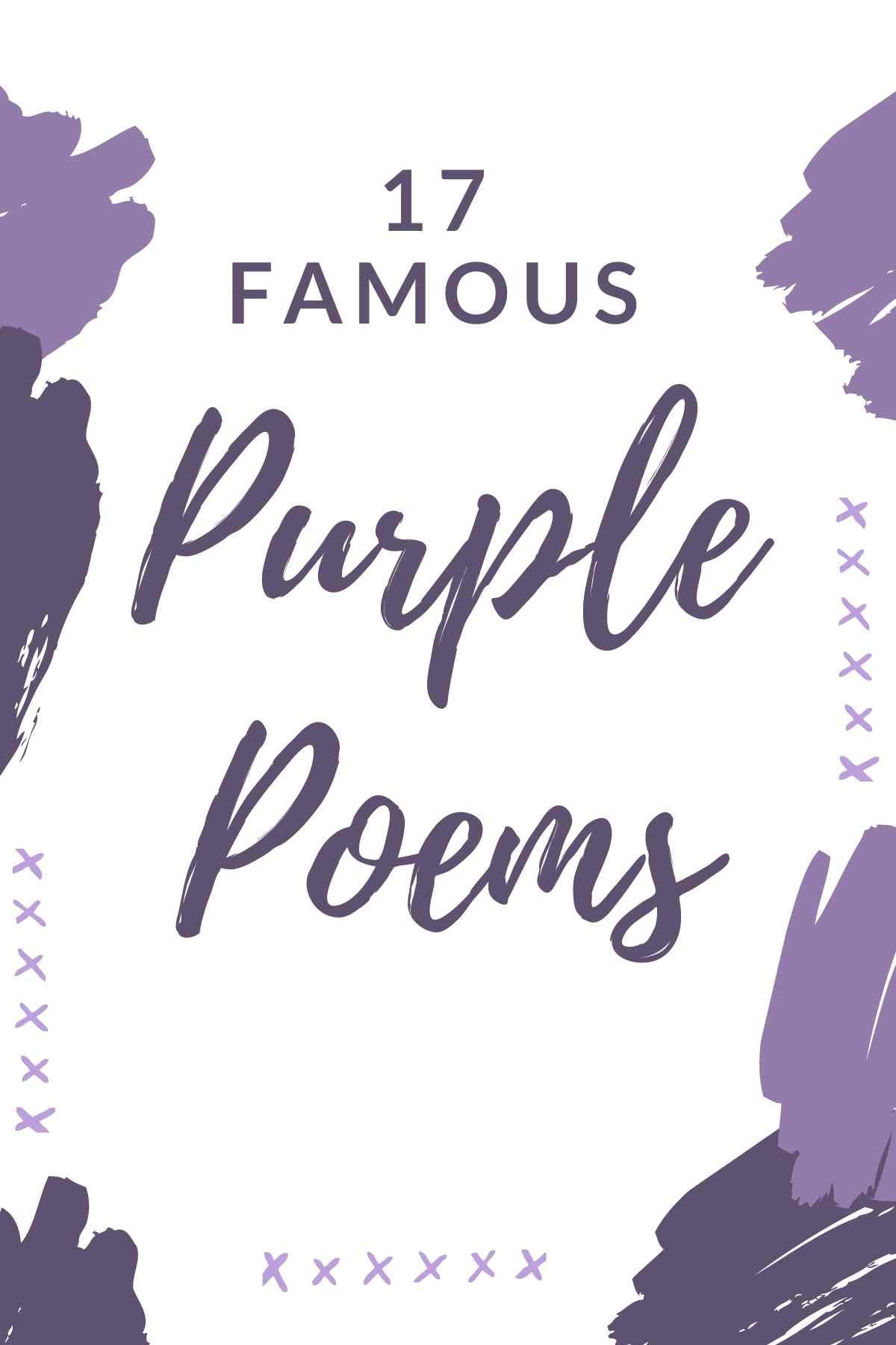 Famous purple poems