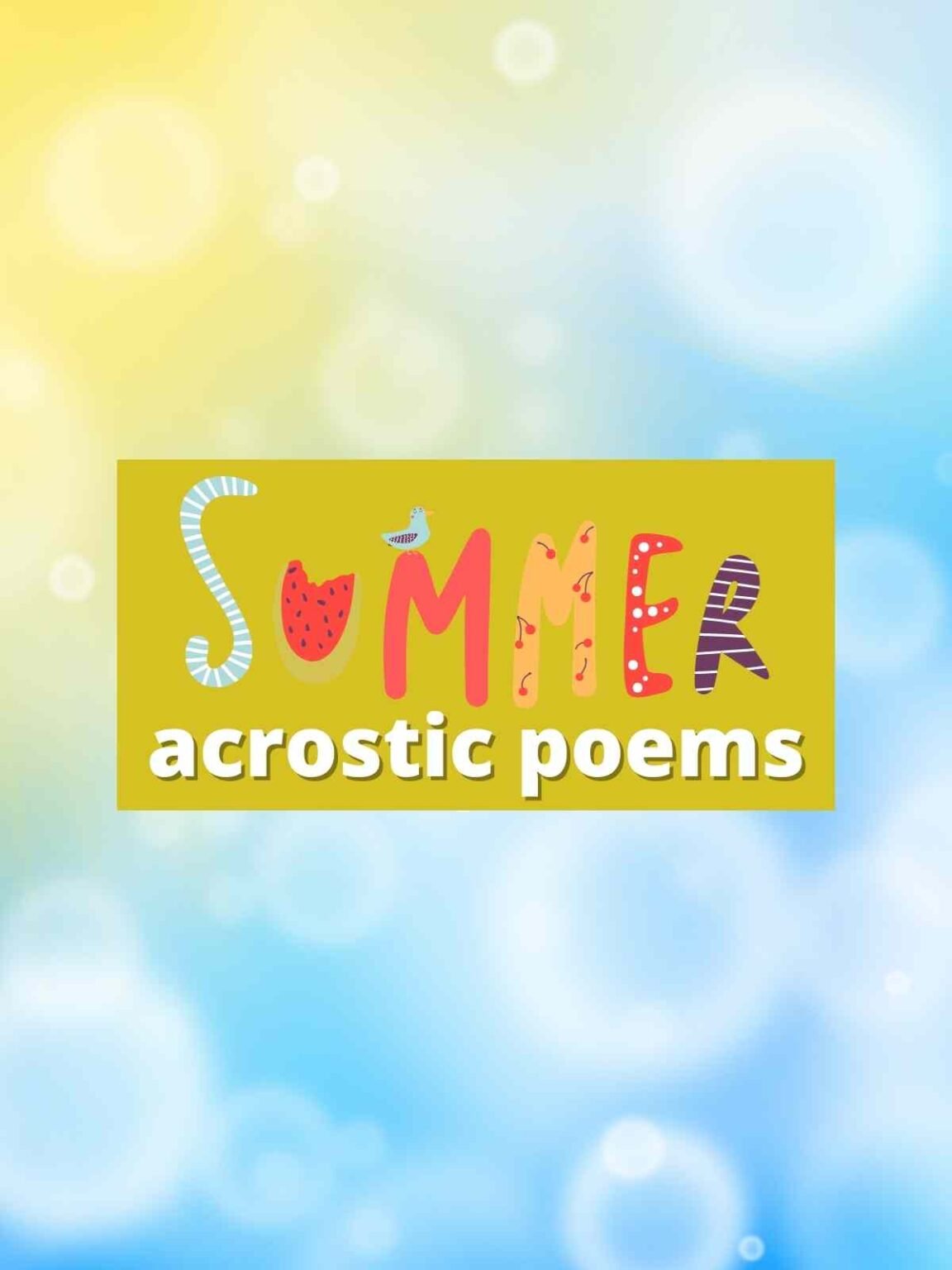 13 Summer Acrostic Poem Printable Templates & Ideas - Aestheticpoems