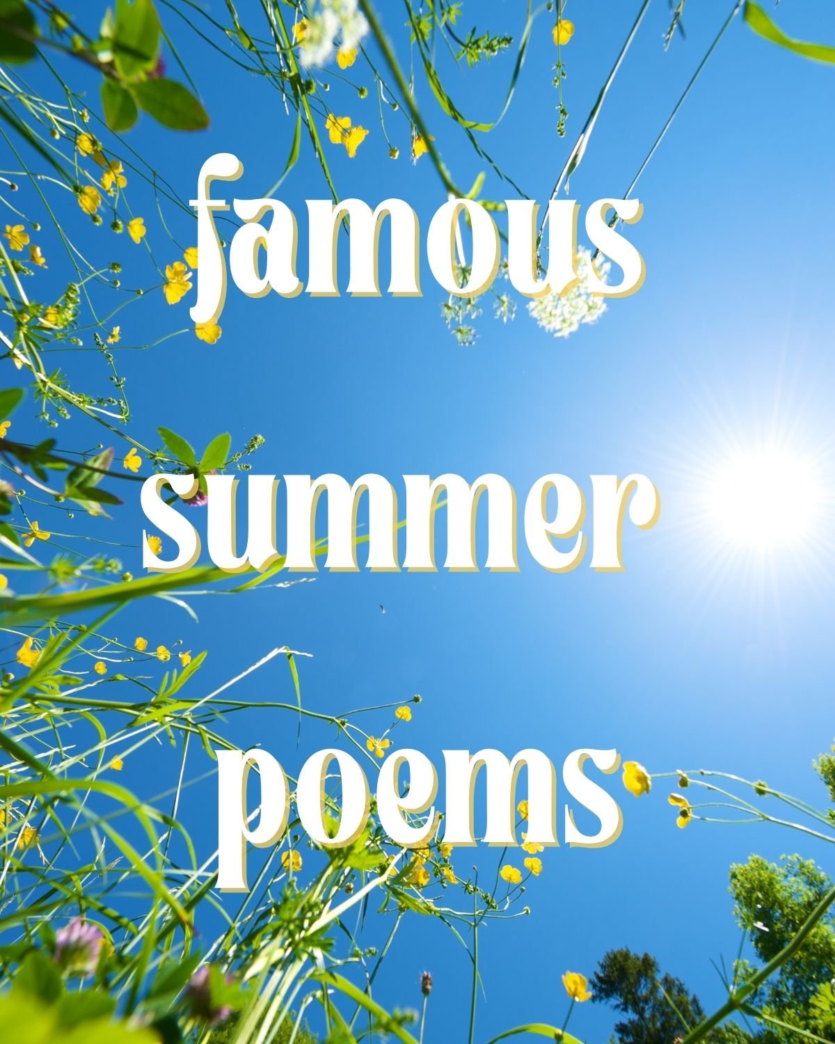 famous summer poems filled with warmth, sky and tall flowers